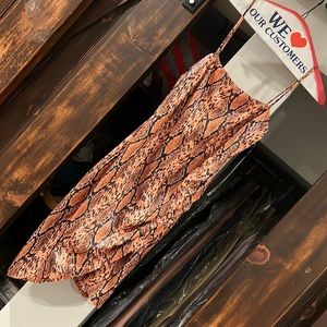 Orange snakeskin dress